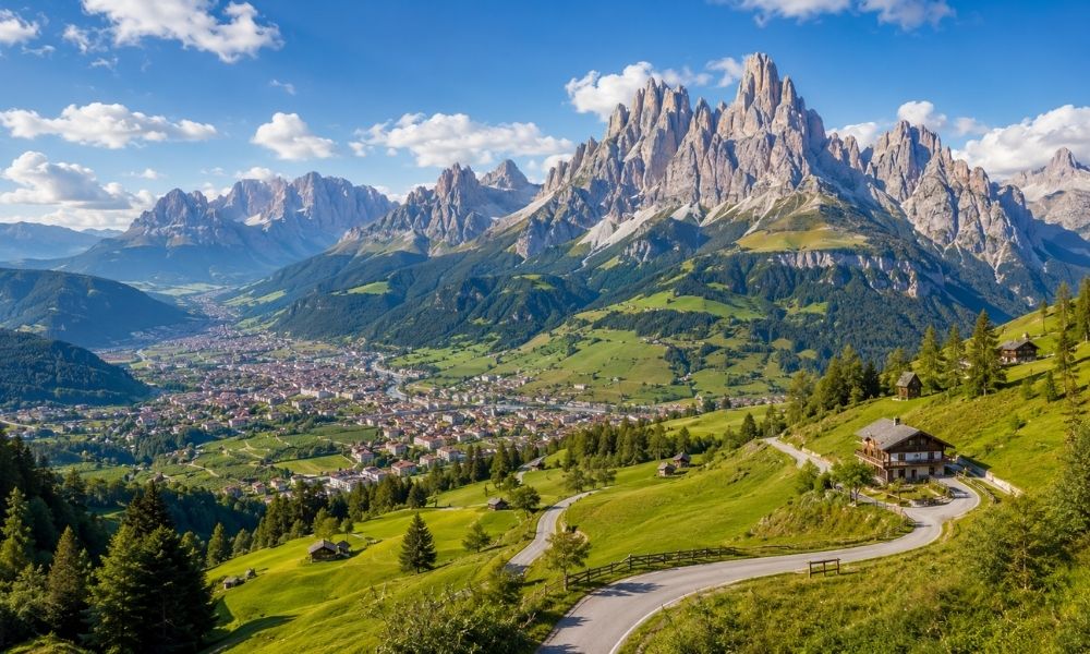 Scenic mountain passes in the Dolomites from Bolzano